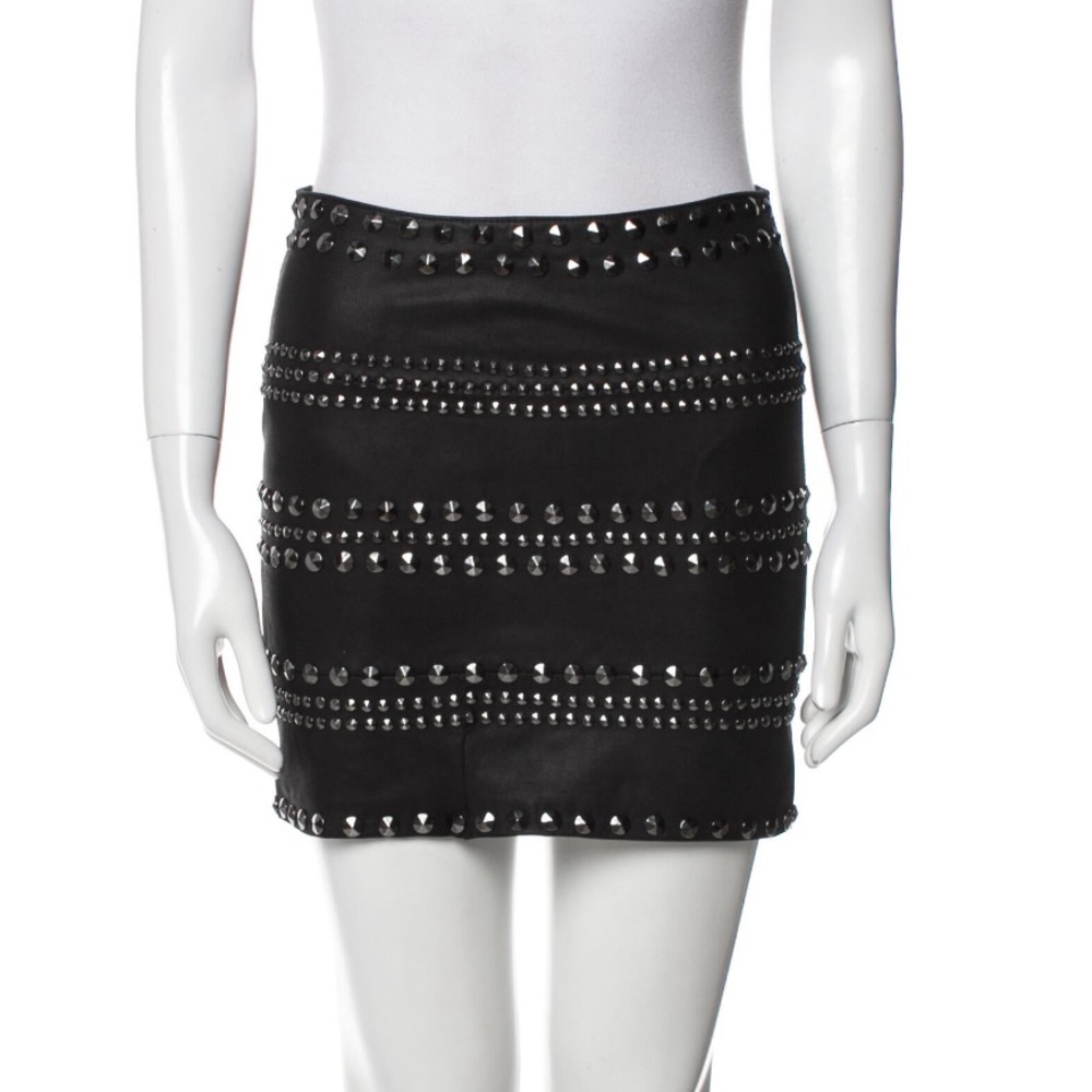 Veda Studded Black Mini Skirt Size Small